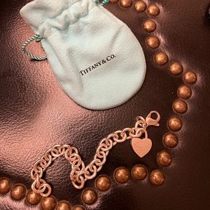 Tiffany & Co heart lock charm bracelet